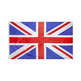 Union Jack Flag - 120cm x 75cm Rayon Union Jack Flag with Grommets - United Kingdom King's Coronation Street Party Decoration