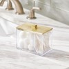 mDesign Modern Square Bathroom Vanity Countertop Storage Organizer Canister Jar