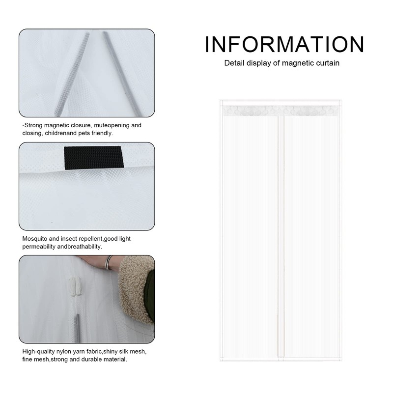 Magnetic Fly Screen Door Fly Nets for Doors Bug Mesh