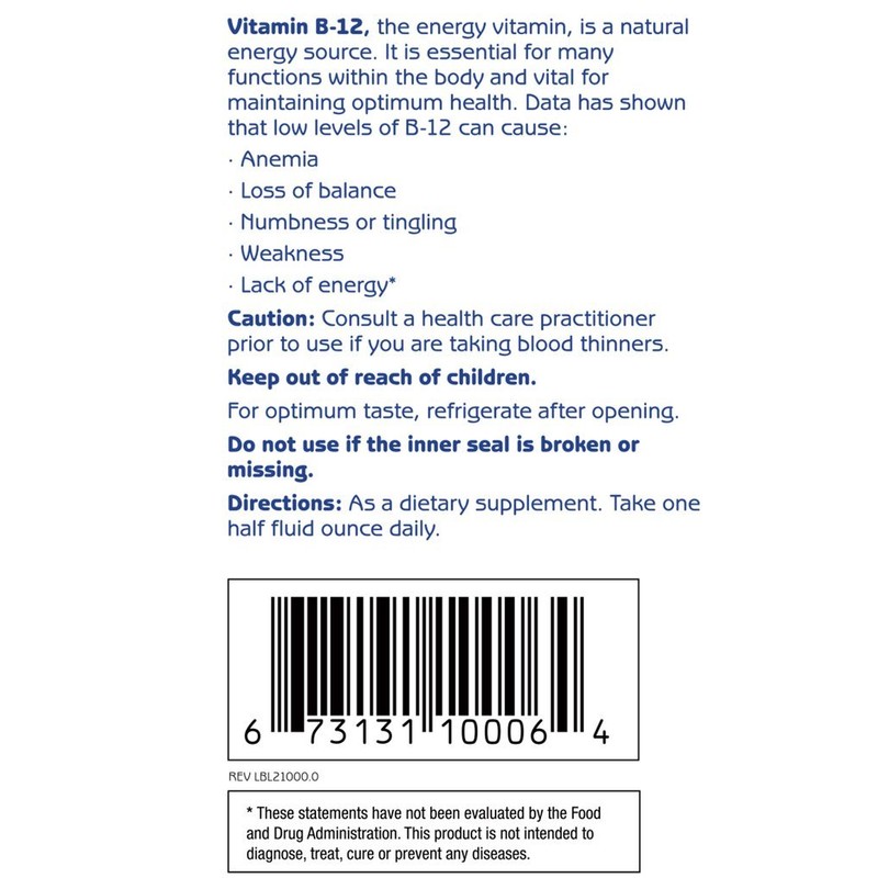 High Performance Fitness, Inc. 1st Step Liquid B-12 Tropical Blast