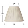 Creme Linen Medium Box Pleat Lamp Shade 7" Top x
