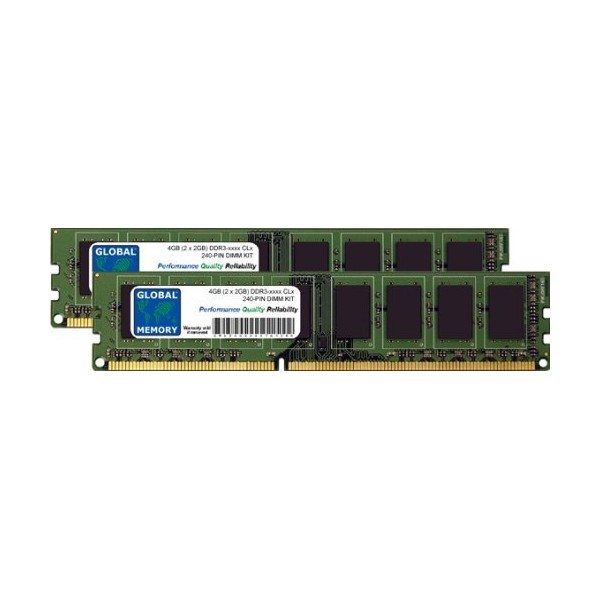 4GB (2 x 2GB) DDR3 1066/1333/1600MHz 240-PIN DIMM MEMORY RAM
