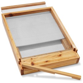 Honey Keeper 10 Frame Beehive Screened Bottom Board Dipped in 100% Beeswax for Langstroth Beekeeping
