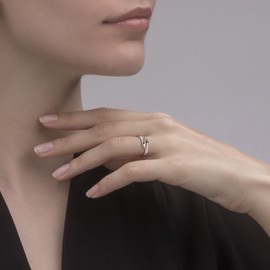 925 Sterling Silver Hug Rings for Women, I Love You Forever Love You Mother Gift Sister Gifts Engraved Words Hugging Hands Open Ring Friendship Jewelry Gift (Always daughter forever friend)