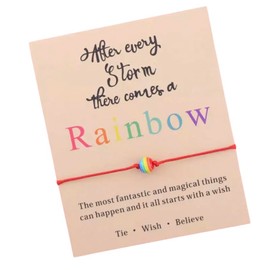 After Every Storm There Comes a Rainbow Bead Wish Bracelet (Red String) Miss Fit Boutique
