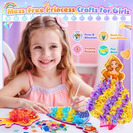 Leksakber Princess Craft Set Children from 5-10 Years, Gift Girls Toy from 5-10 Years Crafts 5 6 7 8 9 10 Years Creative for Girls Children's Birthday Craft Case