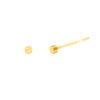 BEADNOVA Stud Earrings Flat Circle Piercing Earrings Gold Post Earrings