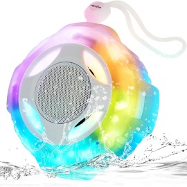 COMISO Shower Bluetooth Speaker – IPX7 Waterproof Floating Wireless Speaker with LED