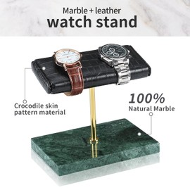 LYS&LYX Watch stand watch display stand watch holder watch Handcrafted watch holder (2-green/glod/croco)