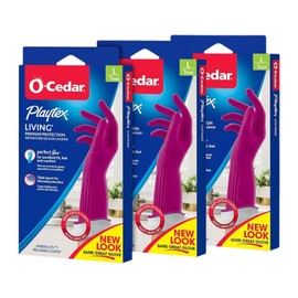 PLAYTEX Living Reusable Rubber Cleaning Gloves, Large (Pack of 3)