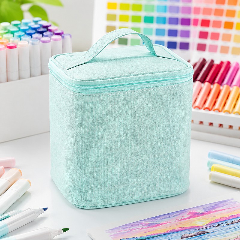 Marker Pen Case for Art Supplies – Large Capacity Zipper