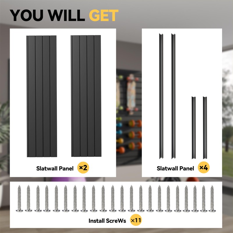 RORA Slat Wall Paneling Garage Slat Wall Storage Systems 2x4