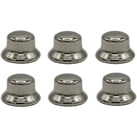 Creative Hobbies ELY2453-1/2 Inch Tall Polished Nickel Steel Finials tapped 1/4-27 for Lamp Shade Holder Harp Tops -Pack of 6