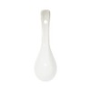 Xmomx 6 pcs White Soup Spoon Round-Bottom Asia Porcelain Ceramic