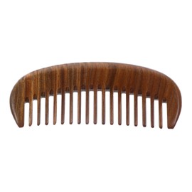 Gatuida 1Pc Thickened Verawood Massage Comb Moon Shape Carved Hair Comb for Scalp Care Reduces Breakage and Improves Texture for Stress Relief and Relaxation