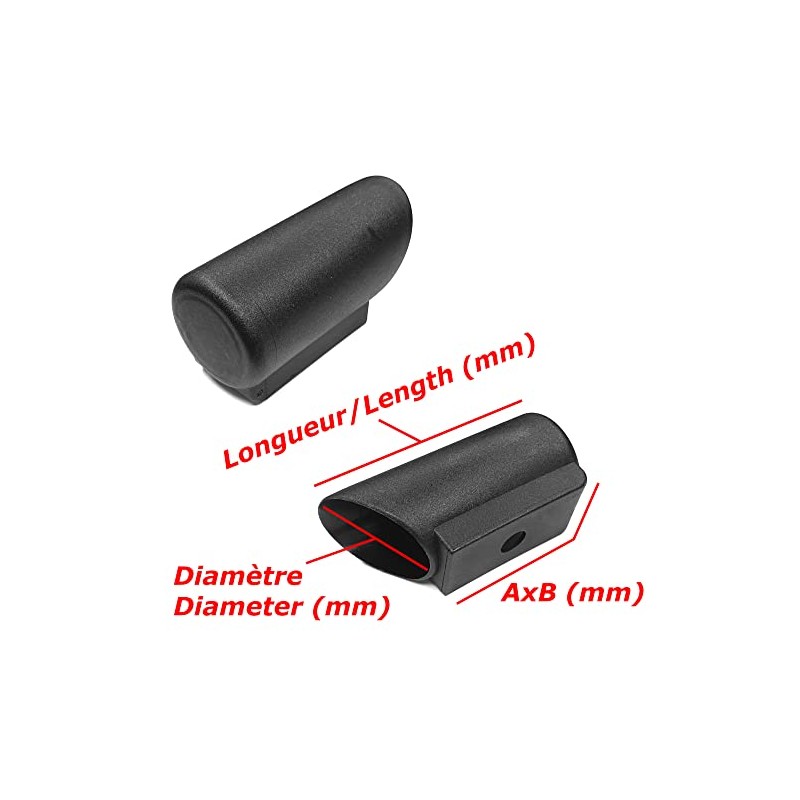 cyclingcolors 4 x glider caps sliding caps for steel tube