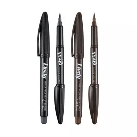Lively 입큰 라이블리 플러스펜 아이라이너 (2개구성) 번짐없는 붓펜 [블랙+블랙] Ipkeun Lively Plus Pen Eyeliner (Set of 2) Smudge-proof Brush Pen [Black + Black]