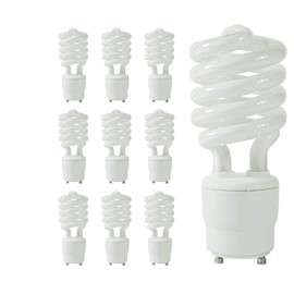 GoodBulb 23-Watt CFL Light Bulbs | 3500K Soft White Color | GU24 Base | 1600 Lumens 82 CRI 10000 Life Hours| EcoSmart Lights | Pack of 10 Bulbs