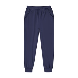 BIG ELEPHANT Boys Girls Joggers, Kids Dry-Fit Active Athletic Sweatpants with Pocket for Sports and Casual Wear Dark Blue