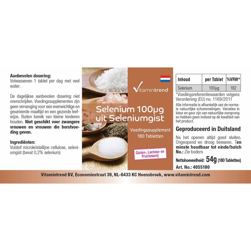 Selenium 100 mcg – 180 Tablets – For 6 Months