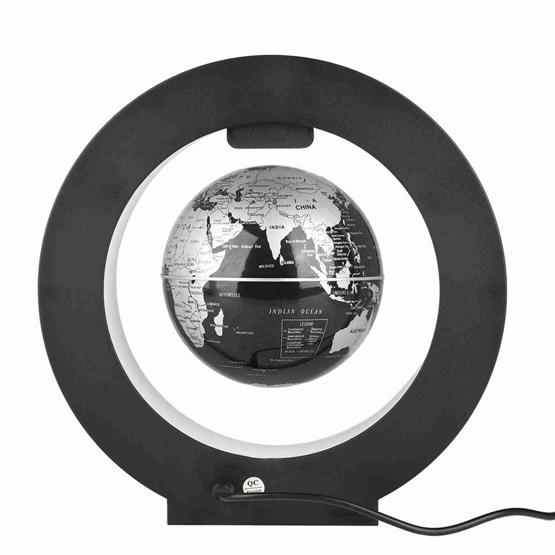 Floating Globe Magnetic Levitation Rotating World Map Globe with LED