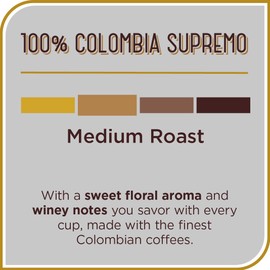 Don Francisco's Premium 100% Colombia Supremo Ground Coffee – Rich, Aromatic Medium Roast with 100% Arabica Beans, Floral Notes & Winey Flavor, 3 Recyclable 12 oz Cans