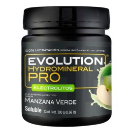 Electrolitos Sin Azúcar | Electrolytes En Polvo | 60 Servicios | Suero Keto | Electrolitos Sin Calorías | Magnesio + Calcio + Potasio + Zinc + Sodio | Evolution Hydromineral Sabor Manzana Verde 300g