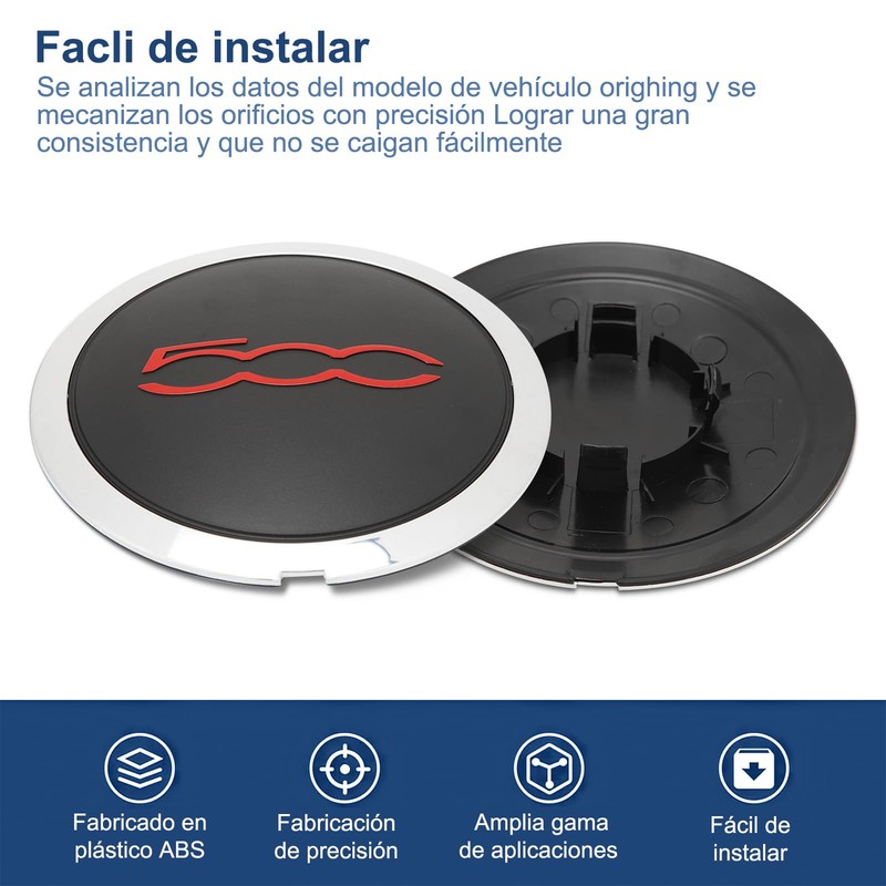 Enjoliveurs, Enjoliveurs de Roue, concerner Fiat 500 68078419AC Enjoliveurs de