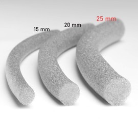 Bottom Gaskets from Tecno Prodist, (10 m x 25 mm diameter) filling expansion joints suitable for elastomer sealants and polyurethane putties