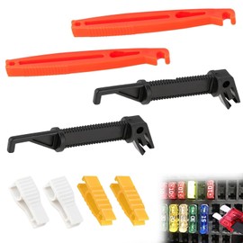 Wzenclave 8Pcs Fuse Puller Pliers Mini Fuse Extractor Pullers Mini Plastic Car Motorcycle Fuse Clip Removal Clip Replacement Tool Universal Automotive Car Puller Insertion and Removal Device