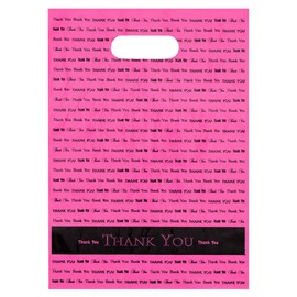 Bags Direct 9x12 Hot Pink Thank You Die Cut Handle Plastic Bags 50/cs Brand