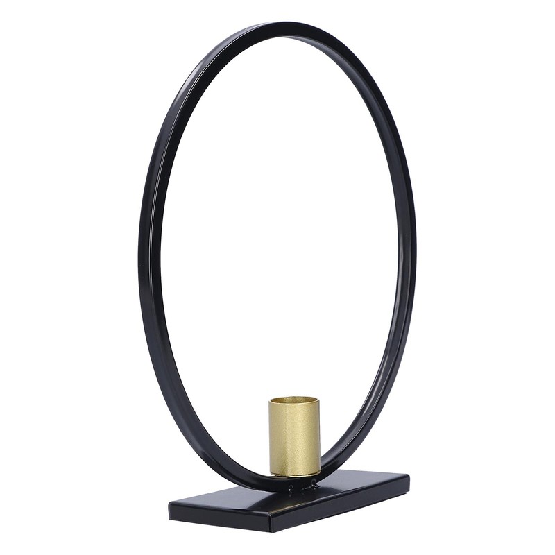 Simple Round Candle Holder Wrought Iron Home Candlestick for Dinner