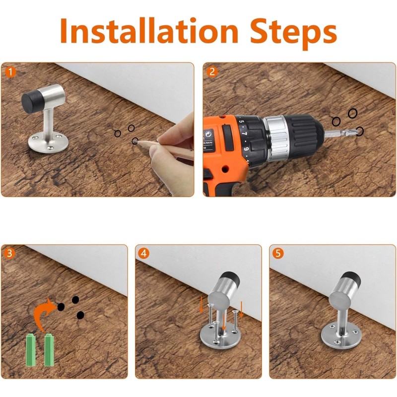 Heavy Duty 3" Heavy Duty Floor Mount Door Stop -