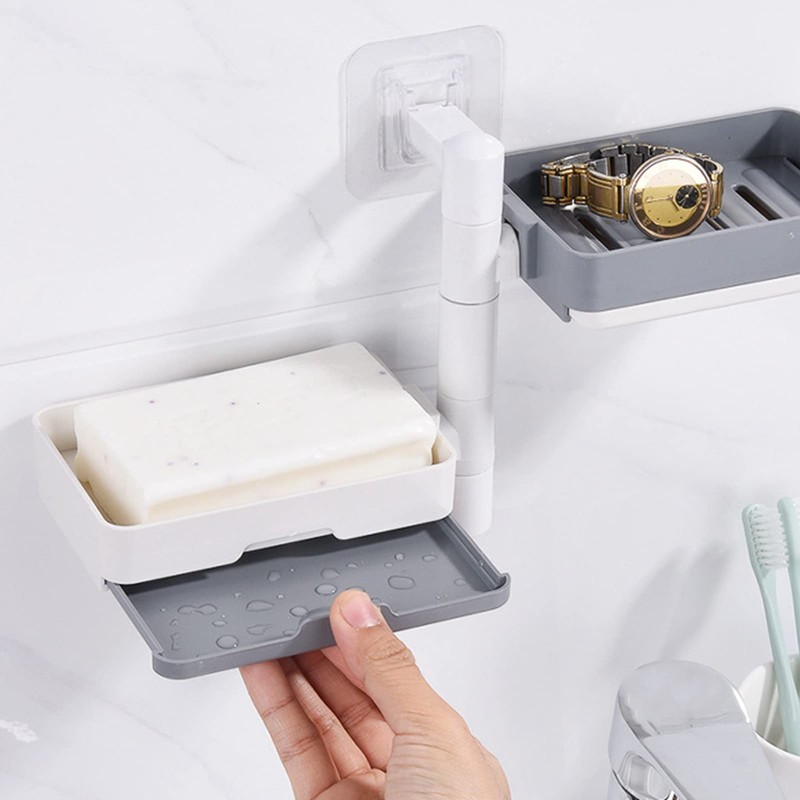 CHEOTIME 3 Tier Soap Dish Holder, Wall Mounted Soap Box
