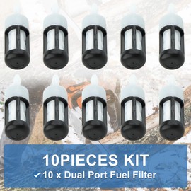 AUMEL 10 Pcs 4282-007-3600 Fuel Filter for Stihl BR600 BR550 BR500 BR700 Leaf Blower, BR600 Dual Port Fuel Filter Set 4282 007 3600, 0000 350 3514, 0000 350 3502