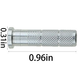 TAODAN 24PCS 6.2mm Diameter Silver Aluminium Arrowhead Holder Bow and Archery Accessory Interchangeable Arrowheads for Fiberglass Carbon Arrows