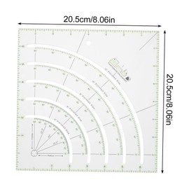 LIFKOME Multifunctional Transparent Acrylic Sewing Ruler Quilting Cutter with Measurement Display Lightweight Design for Easy Portability DIY Patchwork Projects