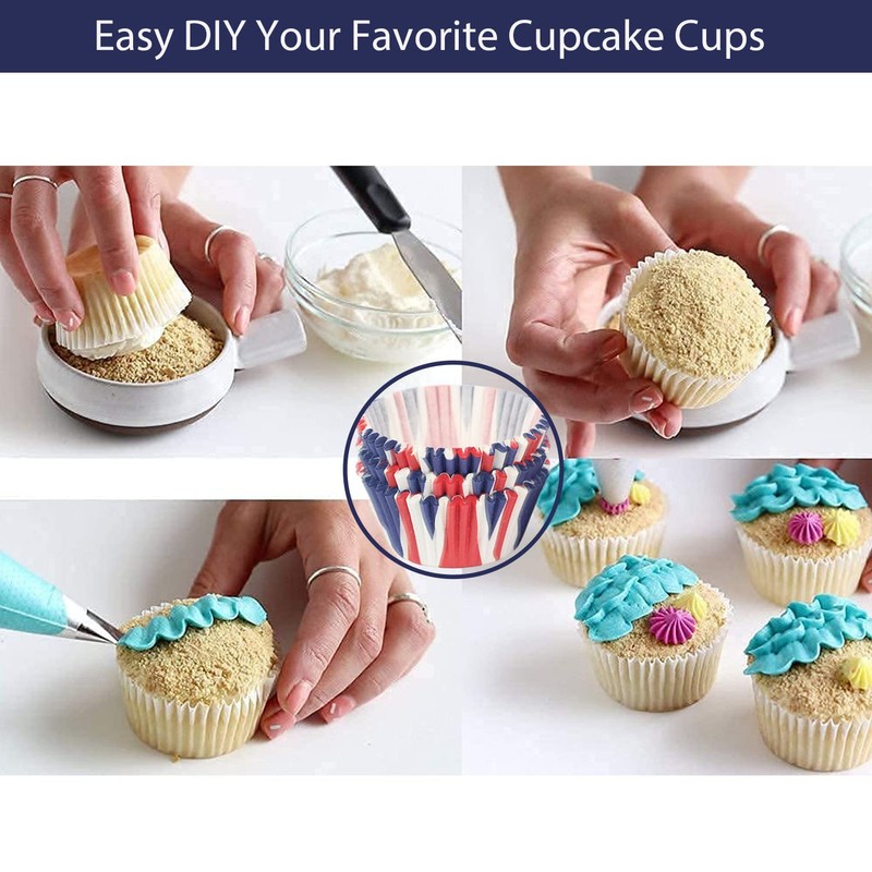 100pcs Mini Union Jack Cupcake Cases Baking Cups, Paper Muffin