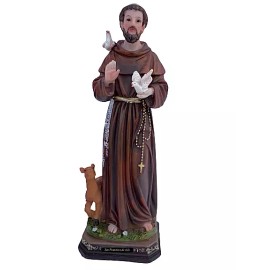 San Francisco de Asís 12”  Saint Francis of Assisi Resin Statue Figure, new