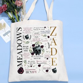 VAMSII Zade Meadows Merch Run Little Mouse Tote Bag Dark Romance Reander Gift Zade And Adeline Fans Gifts Bookish Gift (RunLittleMouseTote)