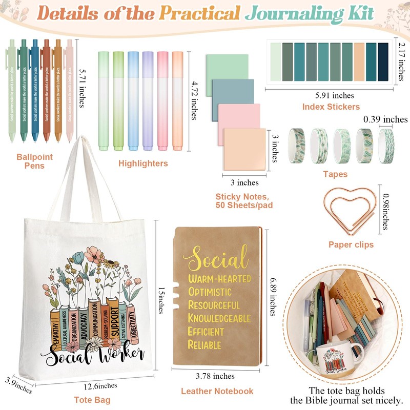 35 Pcs Social Worker Appreciation Gift Set for Bsw Msw