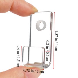 LITAITAI Clear Vinyl Record Shelf Wall Mount 30 Pack,Acrylic Album Record Holder Display Your Daily LP Listening in Office Home,Small Art Hooks for Decoration, with Installation Hardware (Clear)