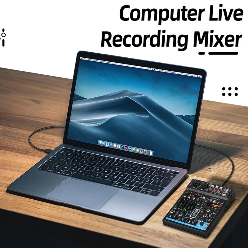 Depusheng M4 Professional Audio Mixer Sound Card Console Interface System