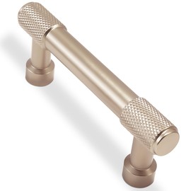 POVEFONK 10 Pack 3 inch Champagne Bronze Kitchen Cabinet Handles Knurled Cabinet Pulls Gold Drawer Pulls Kitchen Cabinet Hardware Kitchen Handles Drawer Pulls Dresser Handles