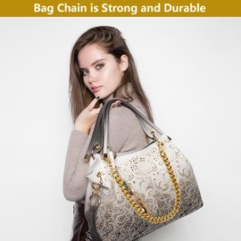 JehaYu 2 Pieces Bag Chain Gold Purse Chain Bag Chains Chunky Purse Strap Handbags Straps for Bags Charms Chains Accessories