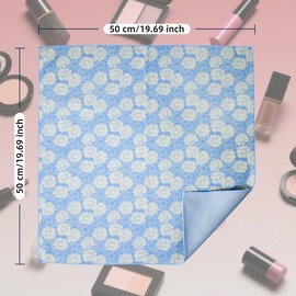 OWCRNEF 19.69" Self-Adhesive Magic Cloth Travel Makeup Bag Daisy Cosmetic Pouch Universal Storage Cloth for Cosmetics, Phones, Laptops