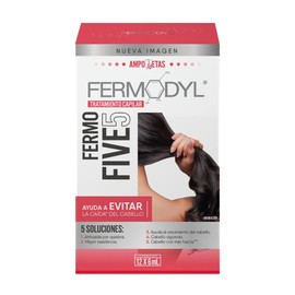 FERMODYL - Anti-caída del cabello. Con proteína de arroz hidrolizada. Tratamiento capilar de 12 ampolletas de 6ml