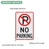 M METERXITY 1-Pack No Parking Sign with P 14 x