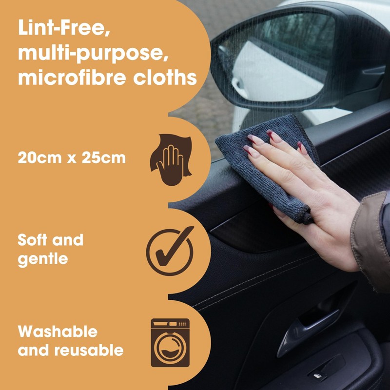 Furniture Clinic Pack of 10 Microfibre Cloths – Lint Free