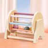 Wooden Rattle Rolling Drum Logic Thinking Hand Eye Coordination Safe